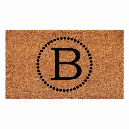 Calloway Mills Monogram Door Mat, Black, Natural, 36 in W x 72 in L 108213672B